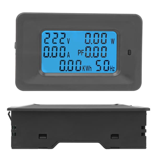 6 i 1 Digital LCD-mätare Spänning 110-250V Ström 100A Effektövervakningspanel med strömtransformator