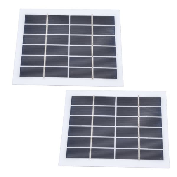 2 stk. bærbart solpanel 2W 6V mini solceller høj konverteringseffektivitet til husholdningsbelysningssystem