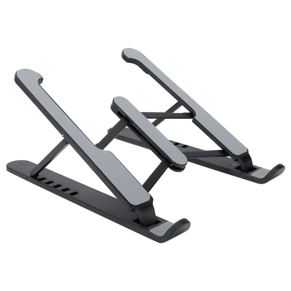 Bærbar computerstativ Justerbar Sammenklappelig Holder 11-17 tommer Notebook Køler Ventilationsbase Sort
