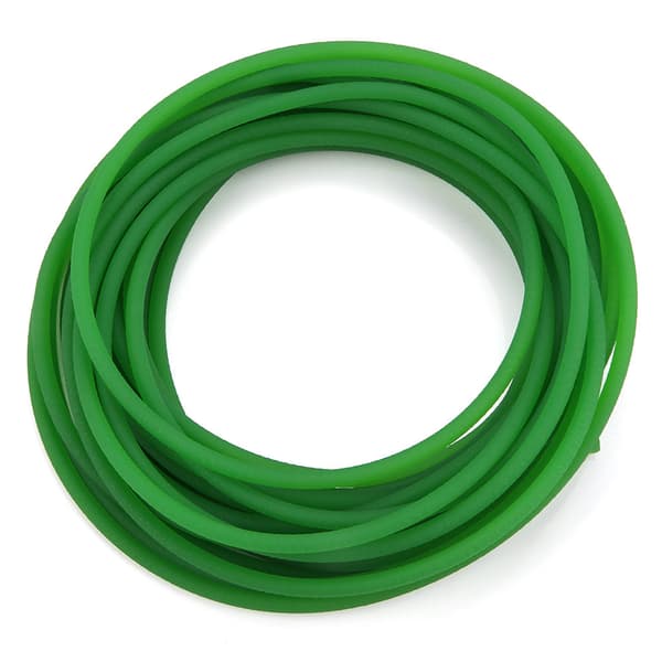 Grøn ru overflade PU polyurethan rundrem til drivtransmission (5mm*10m)