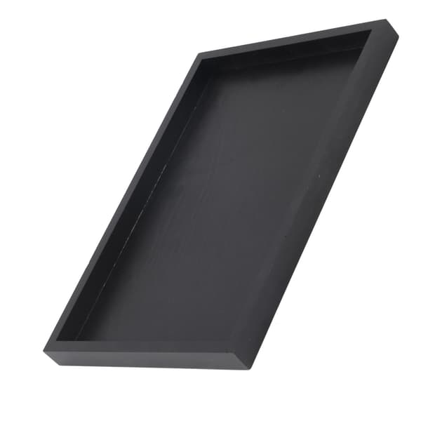 Rektangulär serveringsbricka i massivt trä för te, kaffe, snacks, mat, restaurangbrickor 22*12*2cm