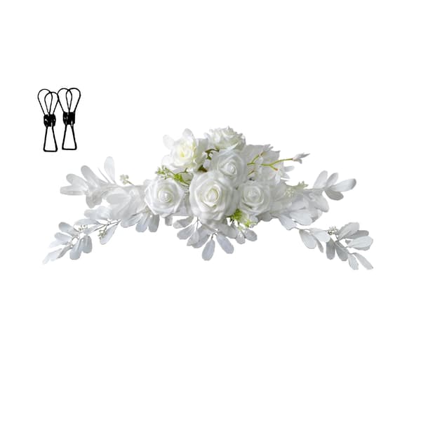Välkomstskylt till bröllopsfest Blomdekoration