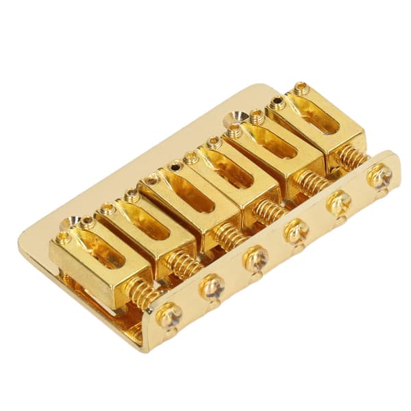 6-strängad gitarr fast sadelstall Hardtail Top Loader Järn Elgitarr Sadelstall Ersättning Guld