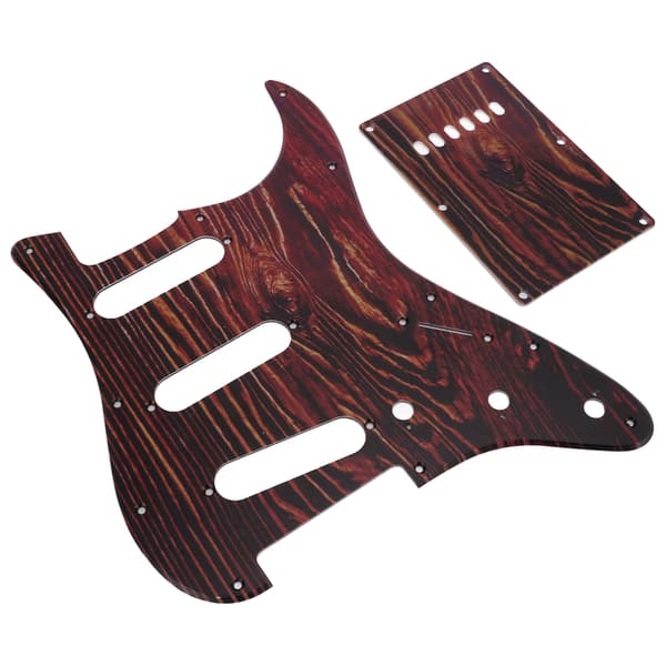 Gitarr SSS PVC Plektrumskydd Scratchplate Shield Board Bakplatta Delar Tiger Stripes