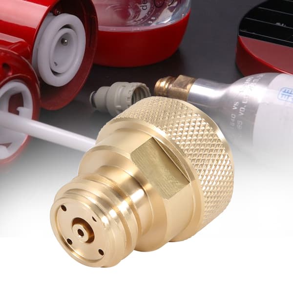 CO2-adapter i mässing för byte av tankbehållare (guld)