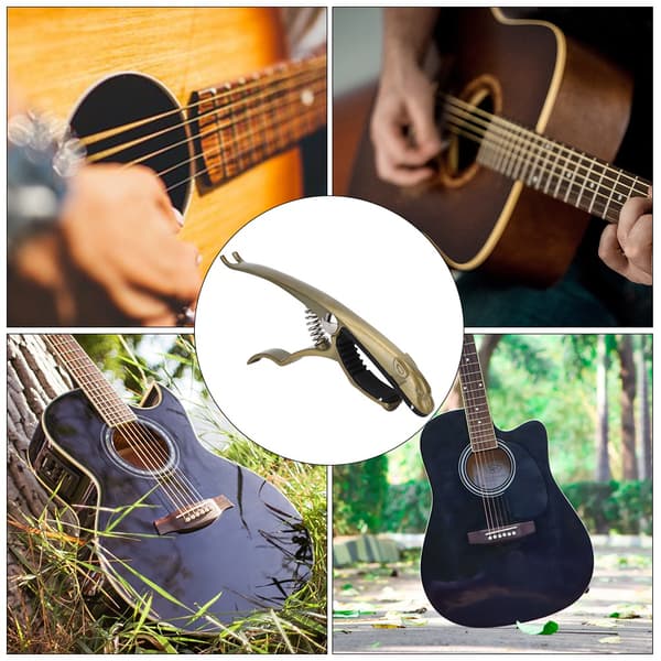 K72 Gitarr Capo Zinklegering Bronsfärgad Grodaformad Capo för Gitarr Ukulele Mandolin