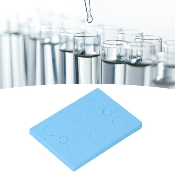 Blå Labbskumrörställ, Högdensitetsflytande hållare för centrifugrör, Rektangulär 8-brunn, 20-pack, Passar 1,5 ml & 10 ml, Slitstark polyeten för S
