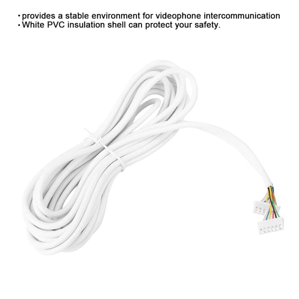 5m 0,3 mm 6-ledare flexibel rund kopparkabel för videointercomsystem