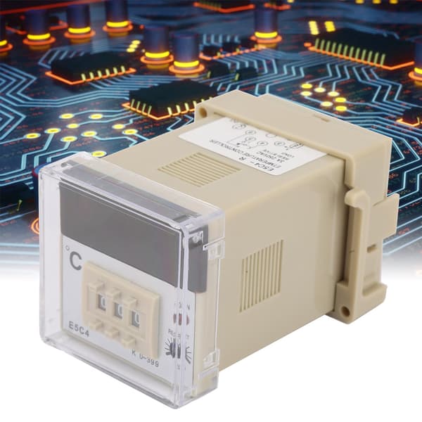 E5C4-R Digital Temperaturregulator Termostat med K-typ termoelementprob