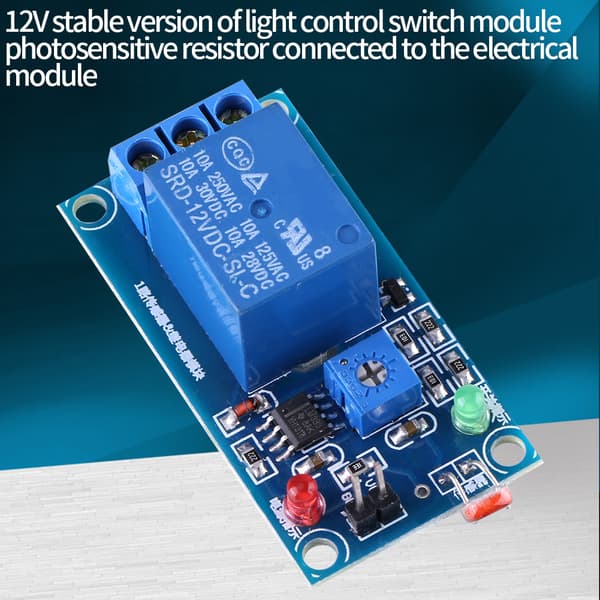 12V Stabil LDR Fotomodstand Relæ Modul Controller Lyssensor Afbryder