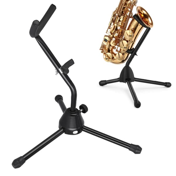 Saxofonstativ Metall Altsaxofonhållare Bärbart Fällbart Stödställ Instrumenttillbehör
