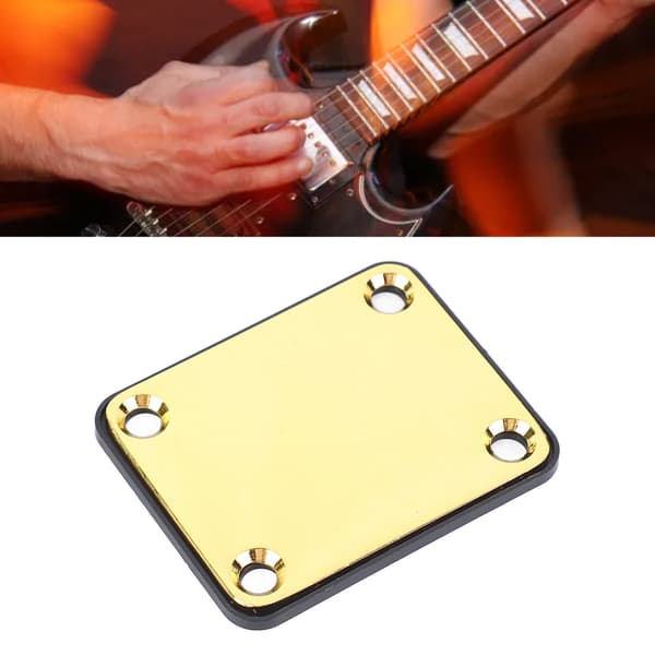 Elgitarr Halsplatta Metall Gitarr Hals Förstärkande Skyddande Bräda för Ersättning Guld