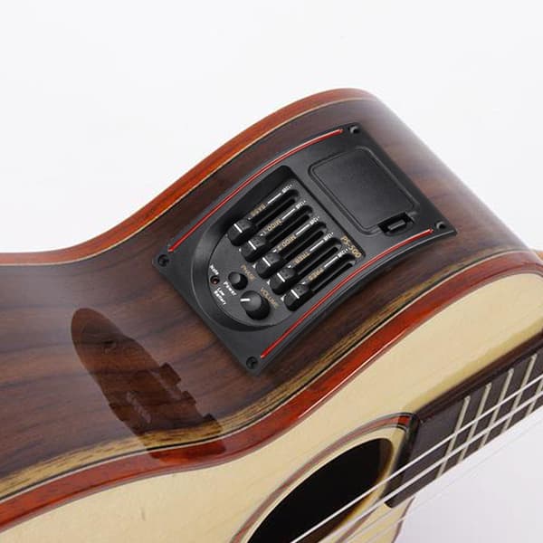 5-bands elektroakustisk gitarrförförstärkare EQ Equalizer Pickup Tuner Tillbehör