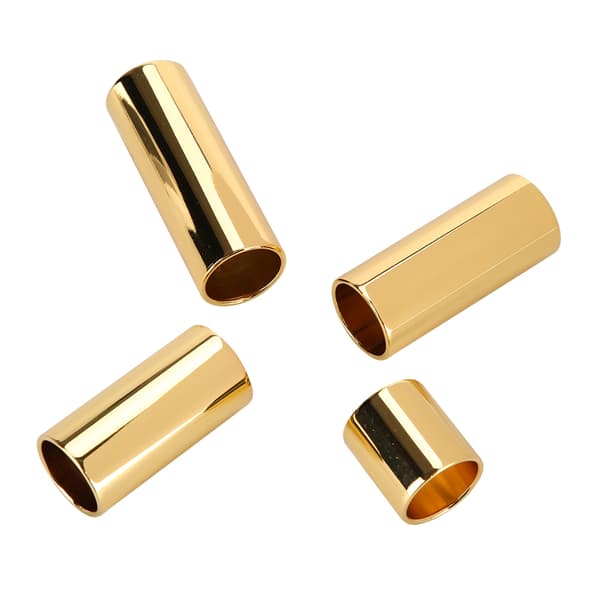 4st/set Elgitarr Metall Slide Bar Gitarr Sträng Slides Gyllene