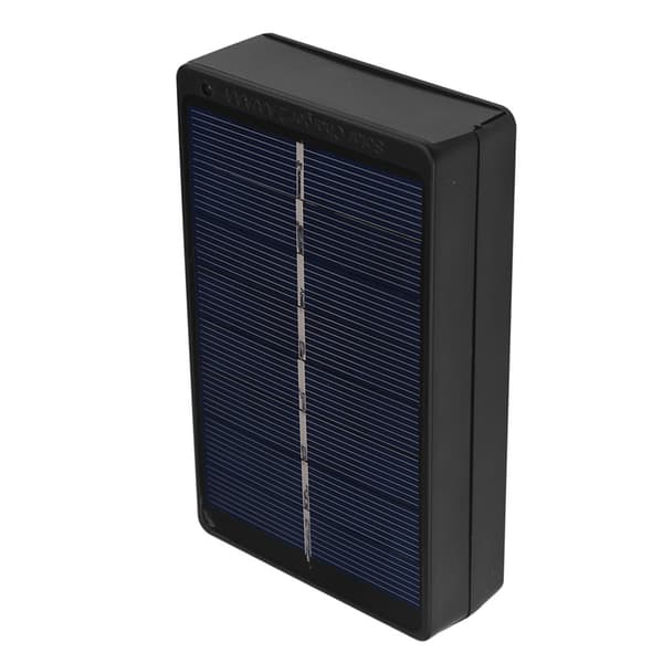 Bærbart 1W 4V solcellebatteriopladerkit med etui til AA- og AAA-genopladelige batterier, sort