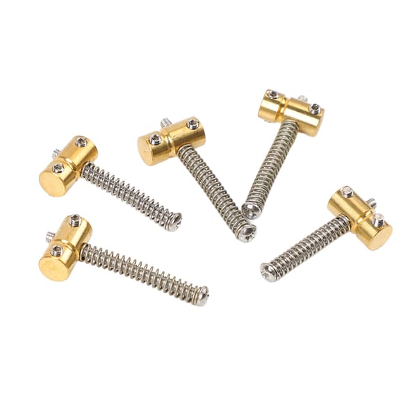5-pack retro basgitarrstallar, mässingskompenserade för förbättrad resonans, passar standard basgitarrhårdvara