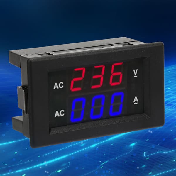 LED Digital Display AC 100~300V Voltmeter 0-100A Amperemeter (Rød blå)