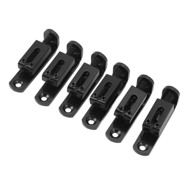 6PCS Svarta Delade Stallar i Zinklegering för Elgitarr, Reservdelar för 6-strängad Elgitarr