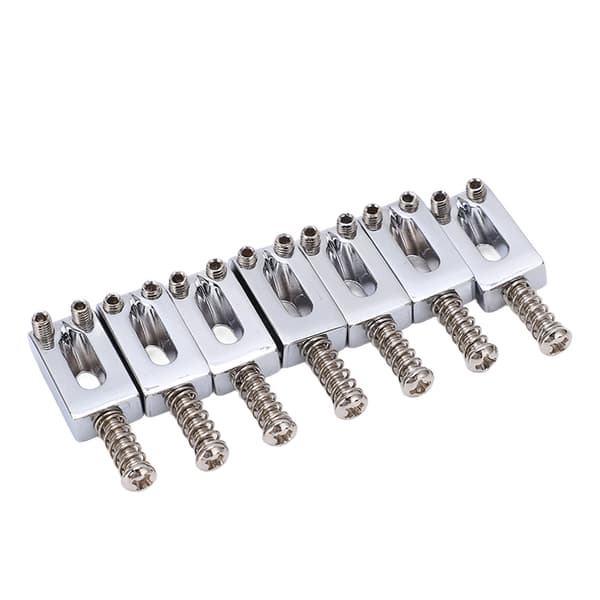 7-pack silvermetall elektrisk gitarr rullsträngsbro sadlar standardstorlek kompakt reservdel för gitarr