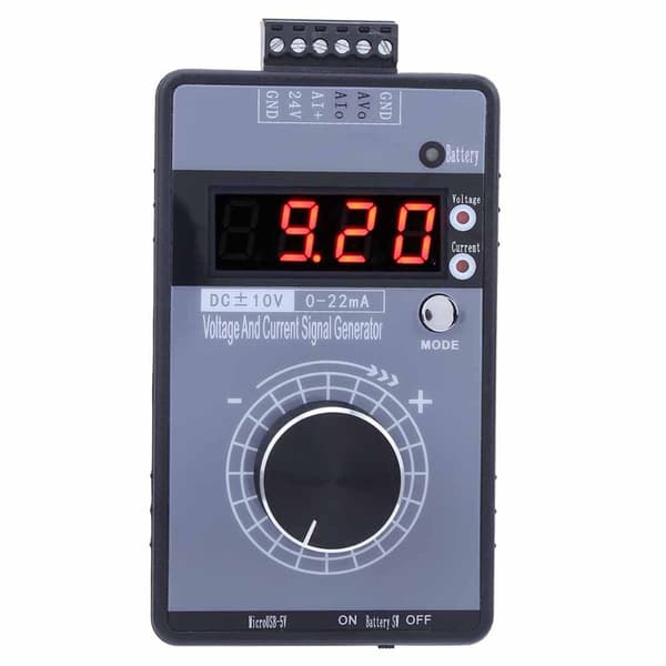 Strømspændingssignalgenerator DC 0-10V 0/0-22mA Interface Analog Simulator 4-cifret display til PLC-paneldebugging