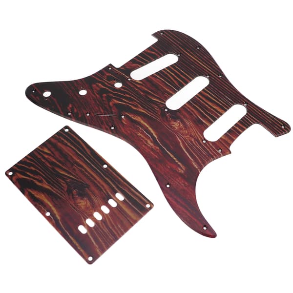 Gitarr SSS PVC Plektrumskydd Scratchplate Shield Board Bakplatta Delar Tiger Stripes