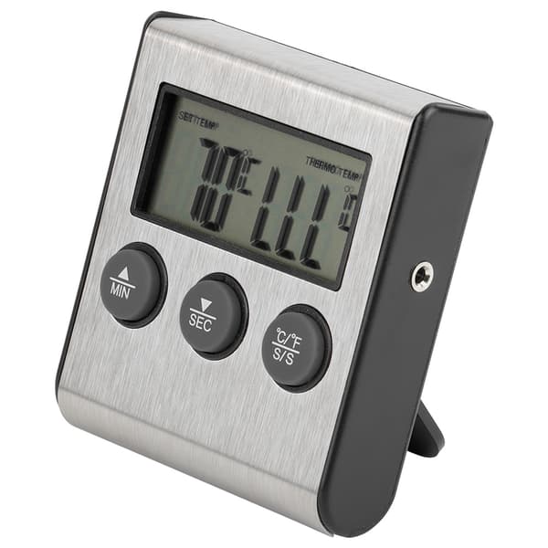 BBQ Termometer Kött Matlagningssond Termometer med Timer Temperaturmätverktyg