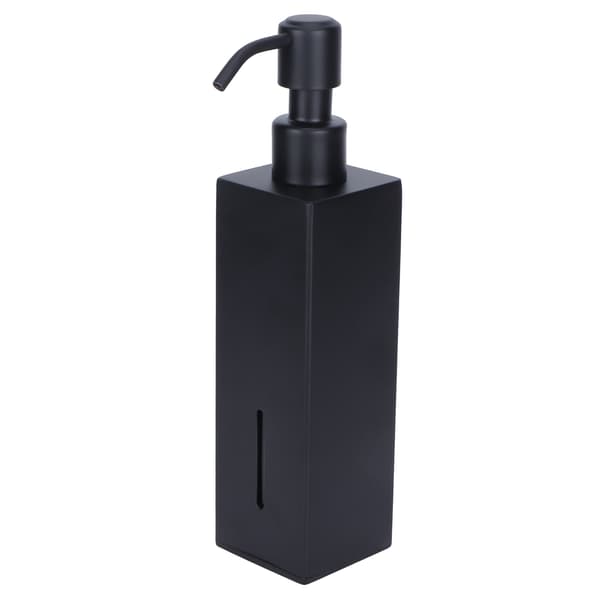200 ml firkantet bruseflaske 304 rustfrit stål shampoo håndsæbedispenser sort