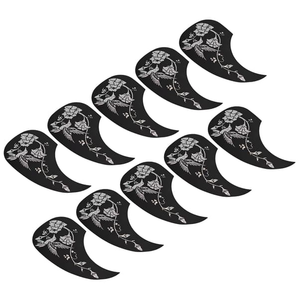 10 st gitarrskyddsplattor PVC Akustisk gitarr Scratch Pickguard Stränginstrumenttillbehör Silver