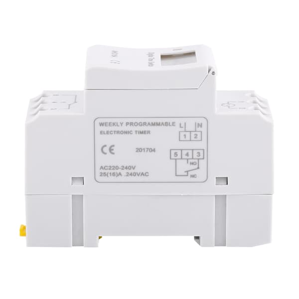 LCD Elektronisk Timerrelæ AC220V, 16 TIL/FRA Ugentligt Programmerbar, Digitalt Display