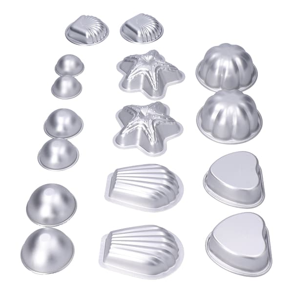 Professionel kagebageform i aluminiumslegering, bærbar DIY badebombeformssæt #13