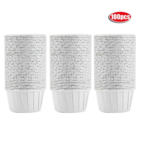 100 ST Mini Cupcakeformar Papper Runda Bakformar Muffinsformar Hemfest Bröllop#1