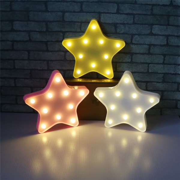 Dekorative LED Halvmåne Stjerne Sky Natlamper til Børn og Voksne