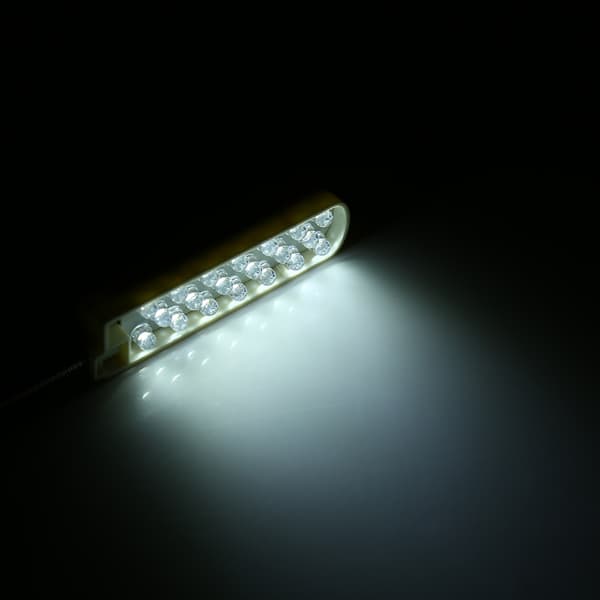 Symaskinelys Svanehalslampe Magnetisk Baseafbryder Fleksibel Montering (20 LED'er)