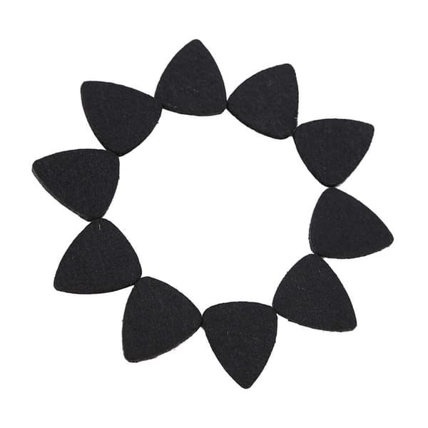 10 st Premium Ullfilt Plektrum 3mm för Gitarr Ukulele Svart
