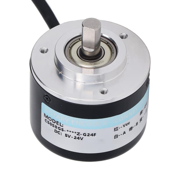 IP50 Inkrementel Encoder, 50 mm, 2-faset Roterende Aksel Encoder, 5-24V DC, 2000 PPR, til Automationskontrol