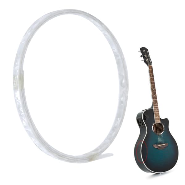 5 st högkvalitativ 6 mm bred celluloid vit pärla gitarrbindning purfling för akustisk gitarr