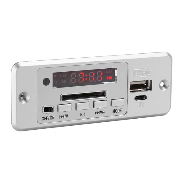5V USB FM-radio MP3-afspillerkort, lydafkodermodul med effektforstærker til musik, sølv