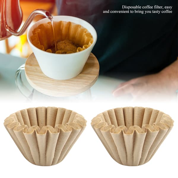 50 stk. engangs kaffefiltre af træfiber (L)