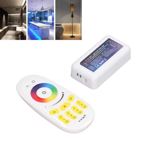 LED Controller DC524V 2.4G Quad Group Touch LED Strip Light Strip RGB Controller Kompatibel med MILIGHT