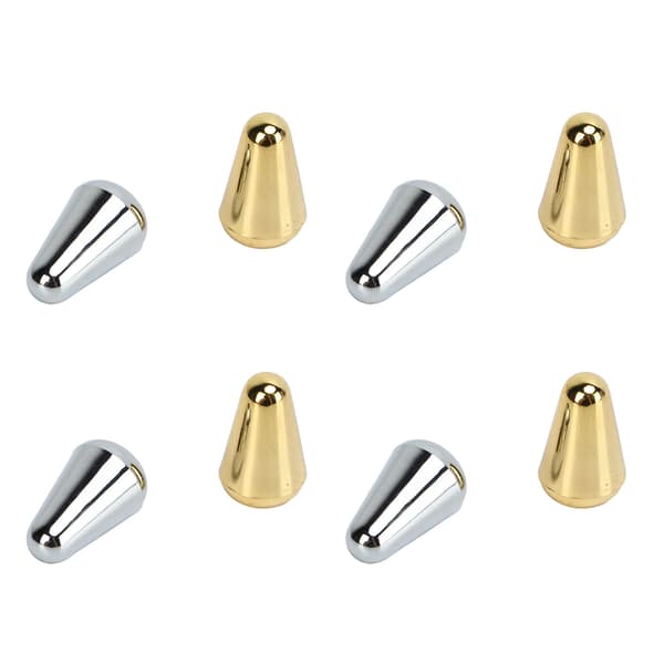 20-pack elgitarr switch tip väljarknopp slitsad plastset silver guld för ersättning