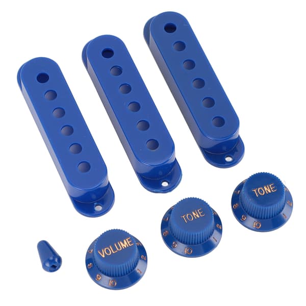 3x ABS Single Coil Pickup Covers + 3 Volym/Ton-rattar + 1 Switch Tip för Elgitarr SSS Kit