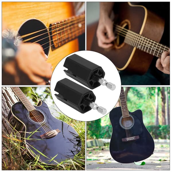 Gitarr Elektrisk Borrplugg Gitarrsträngsvindare Huvudverktyg Stiftavdragare Tillbehör