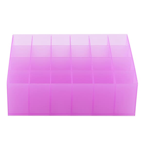 24 Gitre Læbestiftholder Display Stand Kosmetisk Organizer Makeup Opbevaringsboks (Lilla)