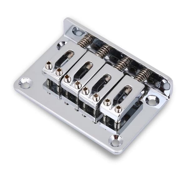 4-strängad fast stallbytesdelar för cigarrlåda elgitarrer basukulele (silver)