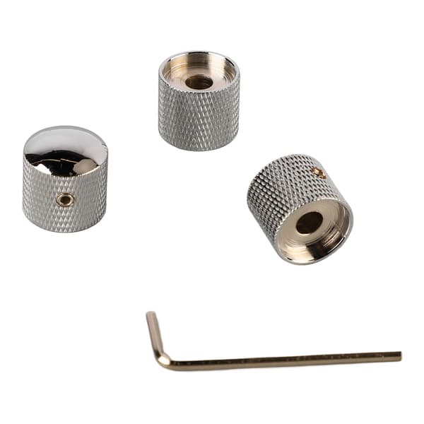 3-pack krommetallgitarr staplad rattuppsättning dubbla tonkontrollrattar för E-bas GD105