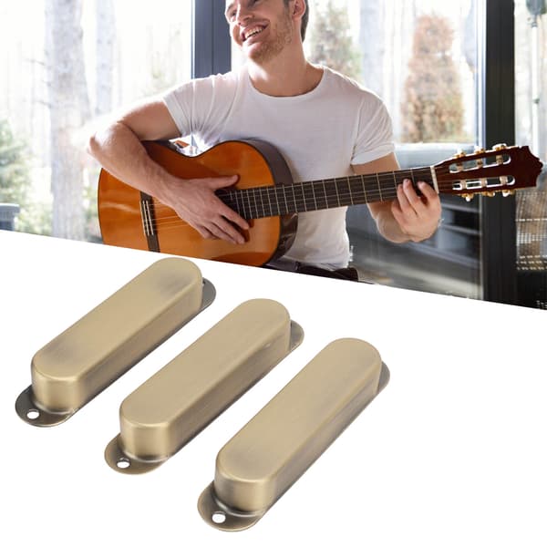 3 st elgitarr single coil pickup-skydd koppar cyan brons hårdvaruset