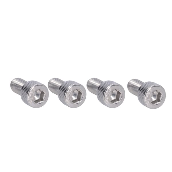 4 stk. unbrakobolte A2 rustfrit stål 1,25 mm fin gevind fastgørelseshardware M10x20
