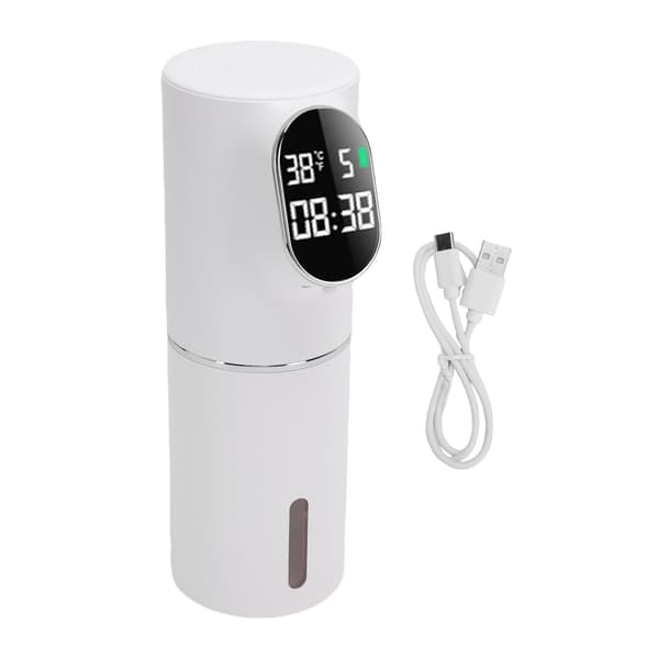Sensor Skummende Håndsæbedispenser Elektrisk USB Genopladelig Håndfri til Badeværelse Køkken Hvid