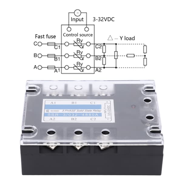3-faset solid state relæ SSR3/0324880A DCAC 480V distributionskontroludstyr