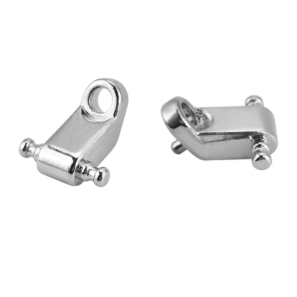 2 st rullsträngshållare med skruvtillbehör för elgitarrbas (silver)